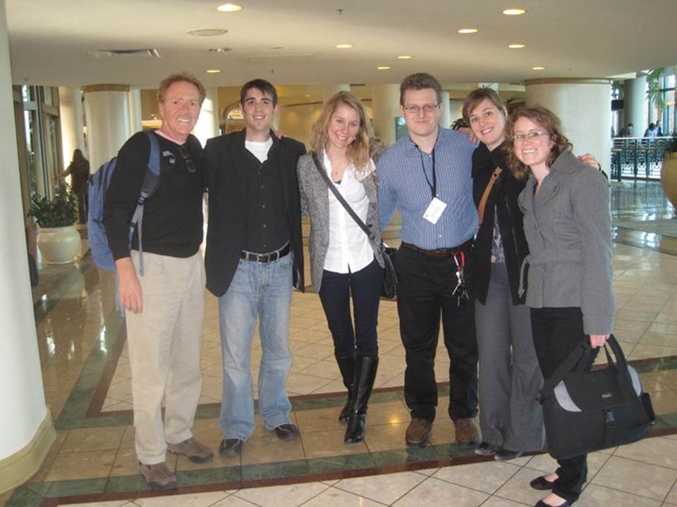 Tyler Harrison (third from right) with members of the Furman psychology faculty